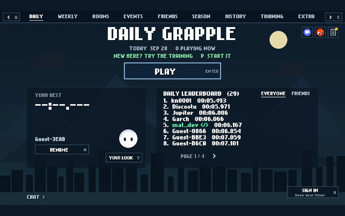 Daily Grapple game preview