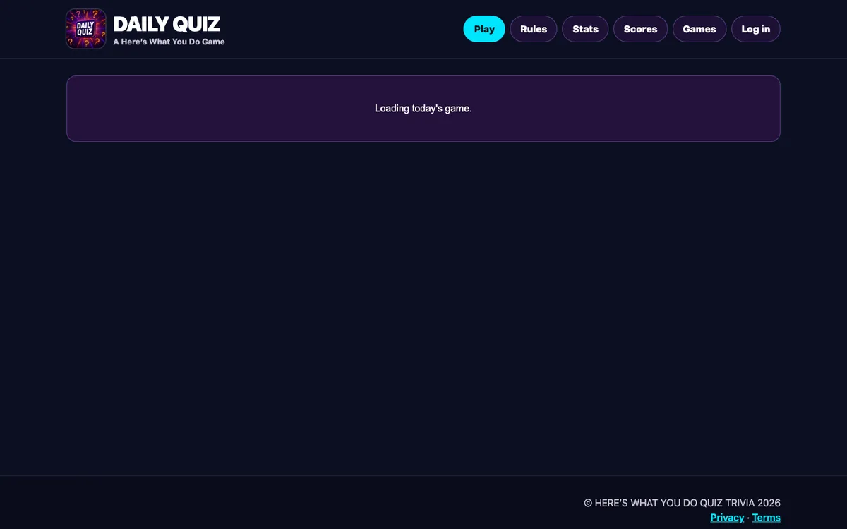 Daily Quiz game preview
