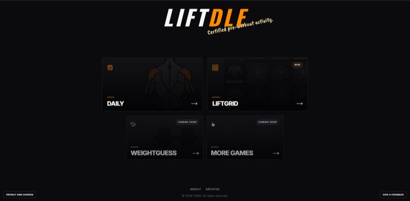 Liftdle game preview