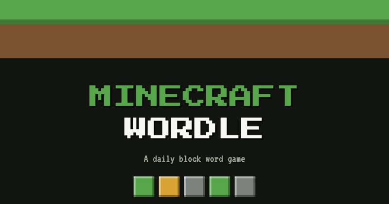 Minecraft Wordle game preview