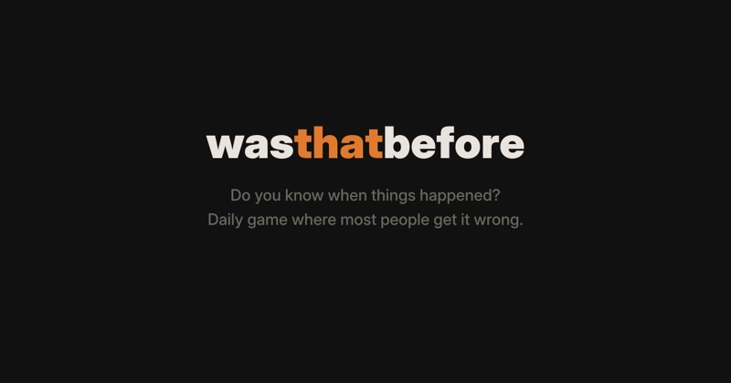 WasThatBefore game preview